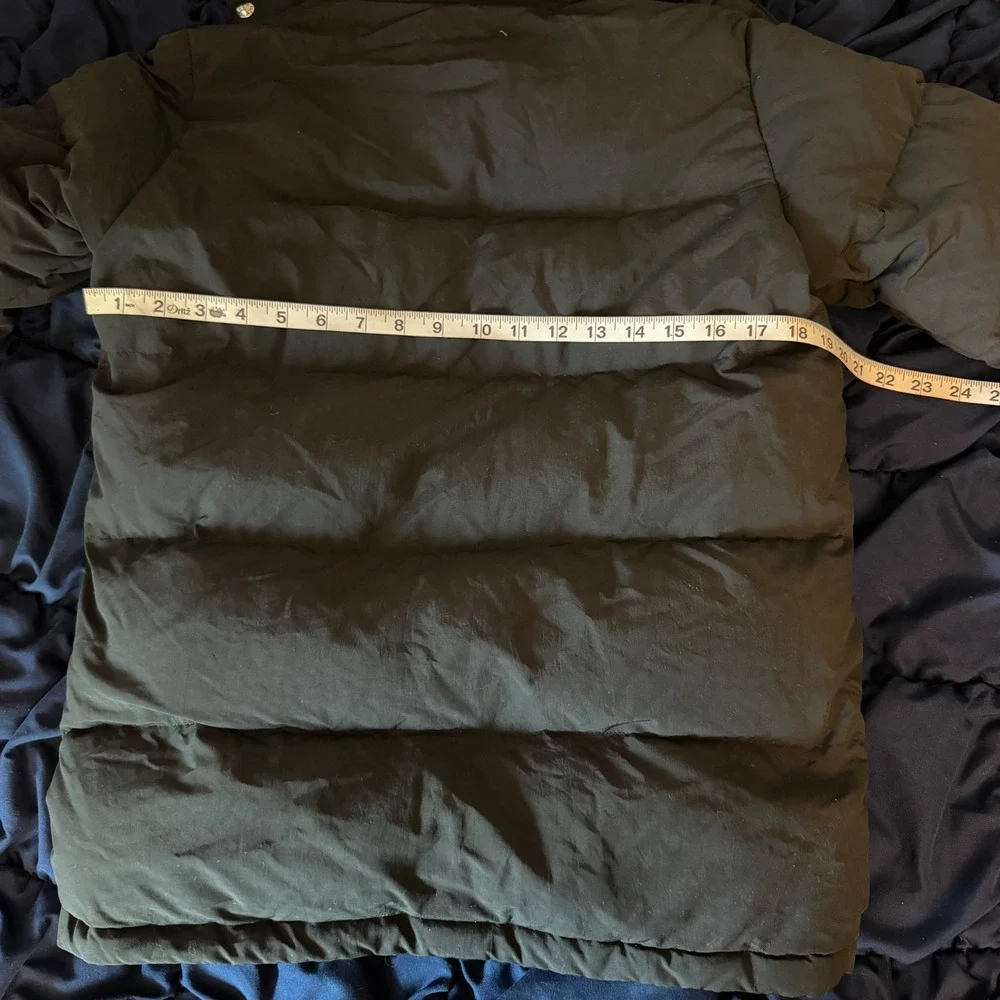 The North Face Mens Black Down Puffer Jacket Detachable Hood Parka Small